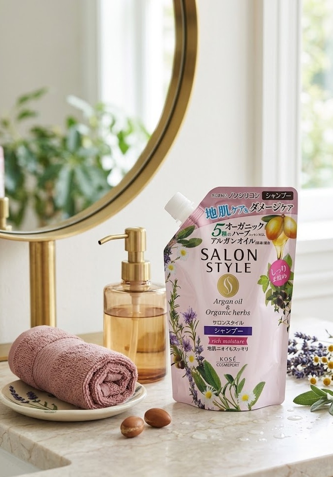 Kose - Salon Style Argan Oil & Organic Herbs Conditioner Rich Moisture - Image 2