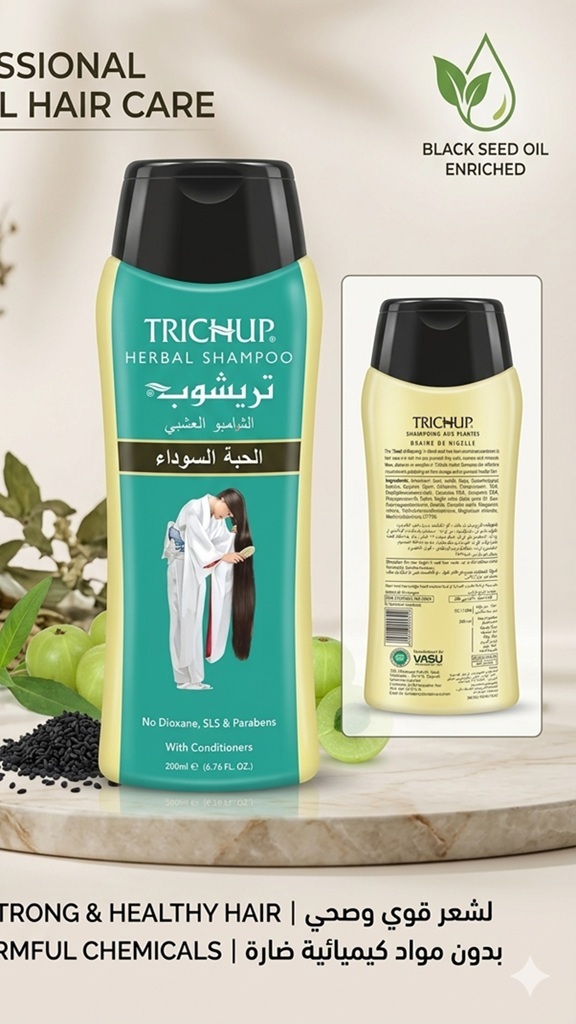 Trichup Black Seed Herbal Shampoo - Image 2