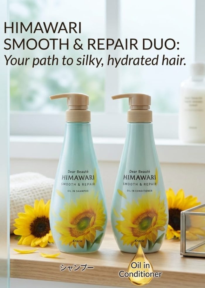 Kracie HIMAWARI Smooth & Repair shampoo and conditioner set