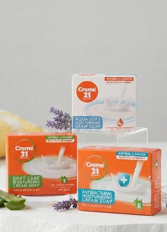 Creme 21 Aqua Soft Moisturising Cream Soap, 125g bar
