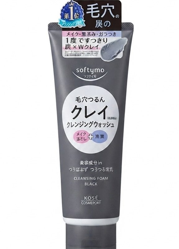 Kose Softymo Cleansing Foam Black (Clay & Charcoal)
