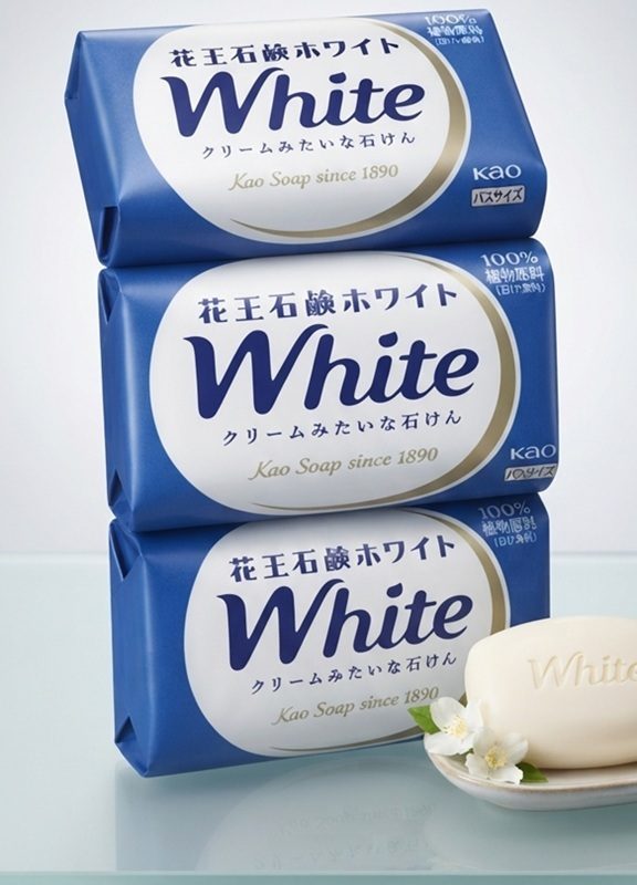 Kao White Bar Soap (Elegant Floral variant)