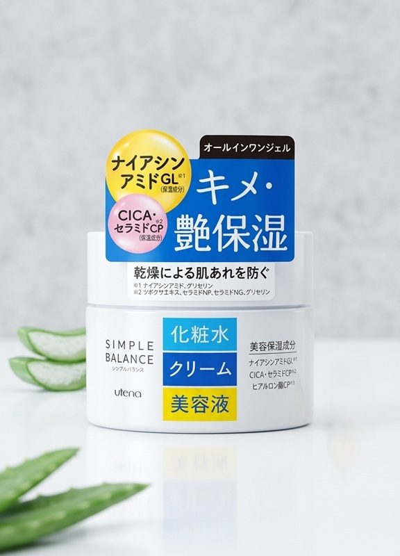 Utena Simple Balance CICA & Niacinamide Moisture Gel, 100g