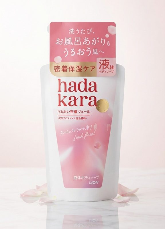 Lion Hadakara Moist Body Care Soap (Liquid Type), 480ml